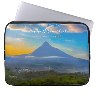 Nationaal park Virunga, DR Congo - Vulkaan Laptop Sleeve