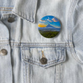 Nationaal park Virunga, DR Congo - Vulkaan Ronde Button 5,7 Cm (In situ)