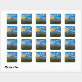 Nationaal park Virunga, DR Congo - Vulkaan Vierkante Sticker (Vel)