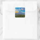 Nationaal park Virunga, DR Congo - Vulkaan Vierkante Sticker (Tas)