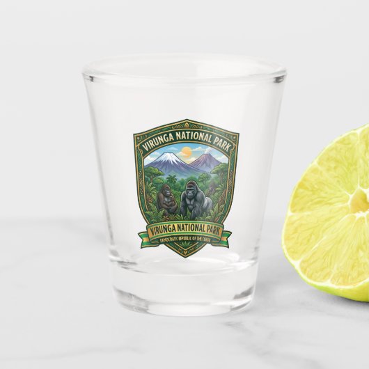 Nationaal park Virunga Shot Glas (Voorkant)