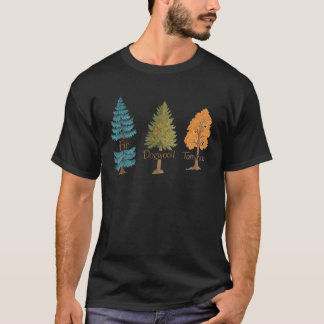 Nationaal Park voor Dogwood Tamarack Retro Tree T-shirt