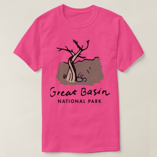 Nationaal park voor groot bekken Handgetekend 3 T-shirt (Design voorkant)