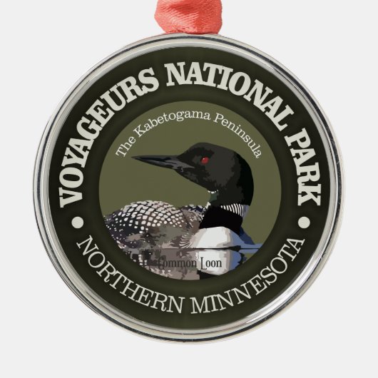 Nationaal park Voyageurs (Loon) Metalen Ornament (Voorkant)