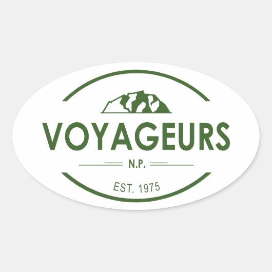 Nationaal park Voyageurs Ovale Sticker (Voorkant)