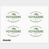 Nationaal park Voyageurs Ovale Sticker (Vel)