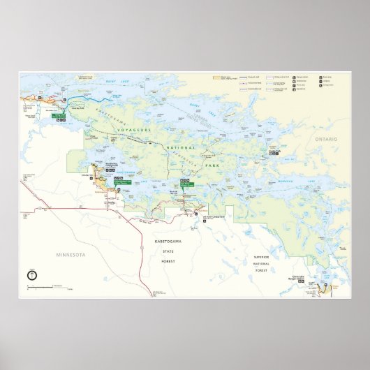 Nationaal park Voyageurs Poster (Voorkant)