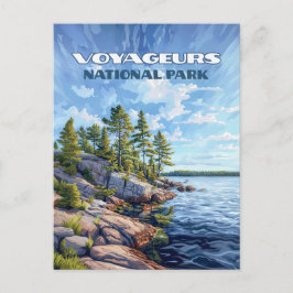 Nationaal park Voyageurs Rainy Lake Minnesota Briefkaart