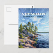 Nationaal park Voyageurs Rainy Lake Minnesota Briefkaart (Voorkant / Achterkant)