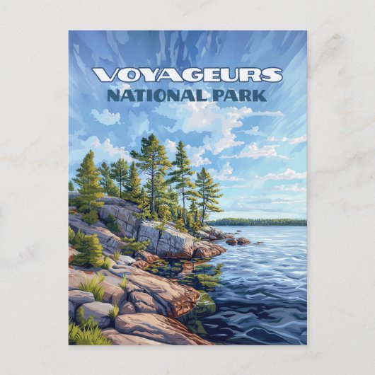 Nationaal park Voyageurs Rainy Lake Minnesota Briefkaart (Voorkant)
