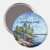 Nationaal park Voyageurs Rainy Lake Minnesota Magneet (Voorkant / Achterkant)
