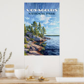 Nationaal park Voyageurs Rainy Lake Minnesota Poster (Keuken)