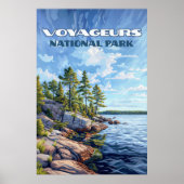 Nationaal park Voyageurs Rainy Lake Minnesota Poster (Voorkant)