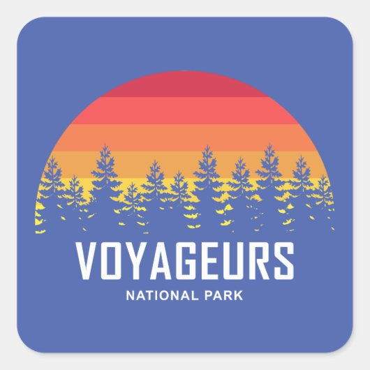 Nationaal park Voyageurs Vierkante Sticker (Voorkant)