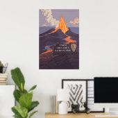Nationaal Park Vulkanen Hawaï Reisposter Poster (Thuiskantoor)