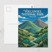 Nationaal park Vulkanen Rwanda Briefkaart (Voorkant / Achterkant)