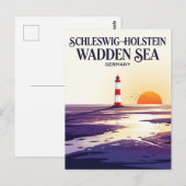 Nationaal park Waddenzee van Sleeswijk-Holstein Briefkaart (Voorkant / Achterkant)