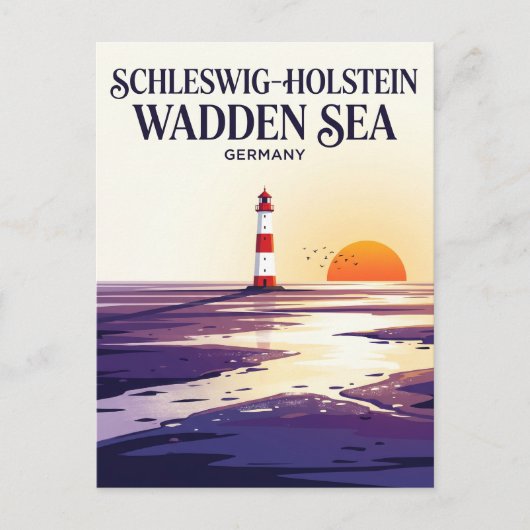 Nationaal park Waddenzee van Sleeswijk-Holstein Briefkaart (Voorkant)
