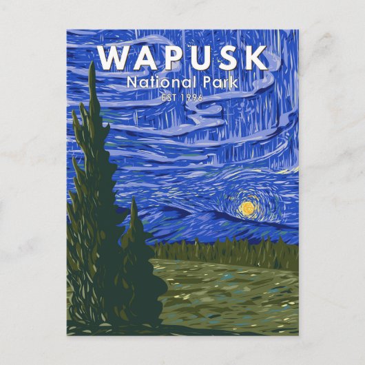 Nationaal park Wapusk - Vintage Noordelijke Lichte Briefkaart (Voorkant)