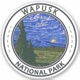 Nationaal park Wapusk - Vintage Noordelijke Lichte Sticker