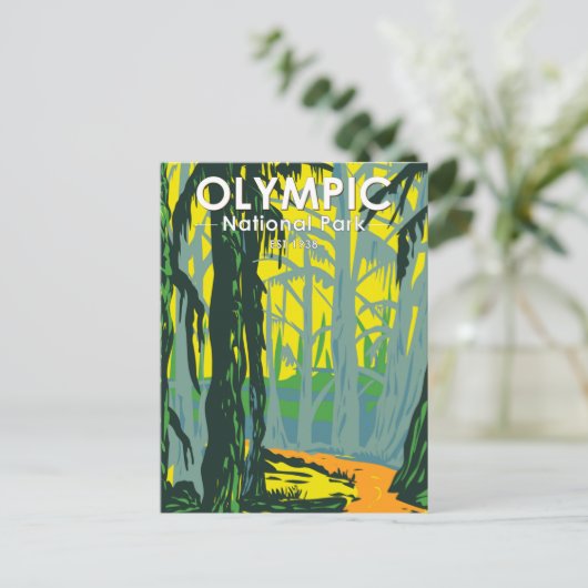 Nationaal park Washington Hoh Rainforest Briefkaart (Staand voorkant)