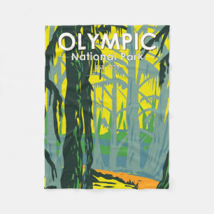 Nationaal park Washington Hoh Rainforest Fleece Deken