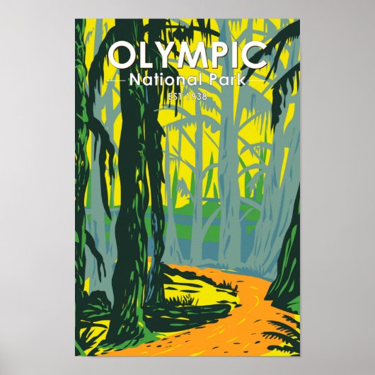 Nationaal park Washington Hoh Rainforest Poster (Voorkant)