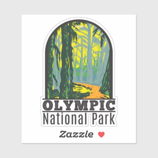 Nationaal park Washington Hoh Rainforest Sticker (Vel)