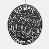 Nationaal Park Washington Monoline Keramisch Ornament (Links)
