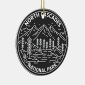 Nationaal park Washington Monoline Keramisch Ornament (Rechts)