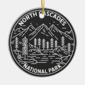 Nationaal park Washington Monoline Keramisch Ornament (Voorkant)