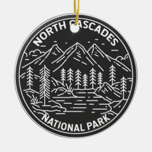 Nationaal park Washington Monoline Keramisch Ornament
