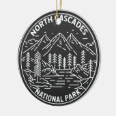 Nationaal park Washington Monoline Keramisch Ornament (Links)