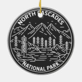 Nationaal park Washington Monoline Keramisch Ornament (Achterkant)
