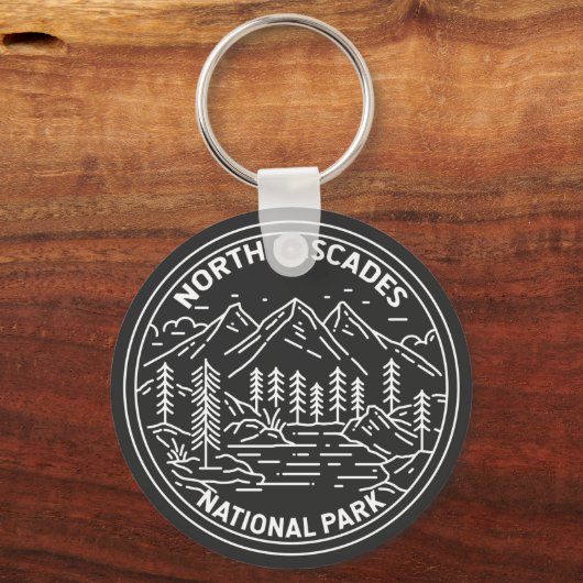 Nationaal park Washington Monoline Sleutelhanger (Voorkant)