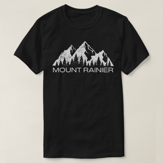 Nationaal Park Washington op de berg Rainier Mt Ra T-shirt (Design voorkant)