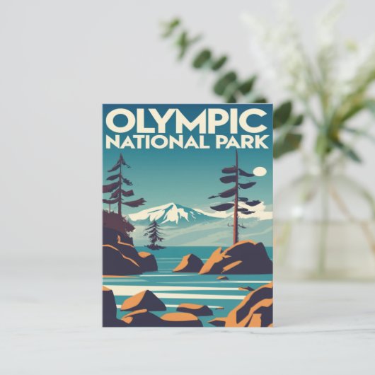 Nationaal Park Washington Rocky Beach Briefkaart (Staand voorkant)