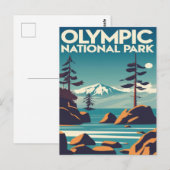 Nationaal Park Washington Rocky Beach Briefkaart (Voorkant / Achterkant)