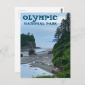 Nationaal Park Washington Rocky Beach Briefkaart (Voorkant / Achterkant)