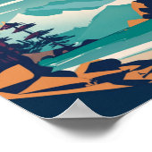 Nationaal Park Washington Rocky Beach Poster (Hoek)