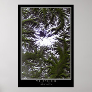 Nationaal Park Washington Satelliet Poster