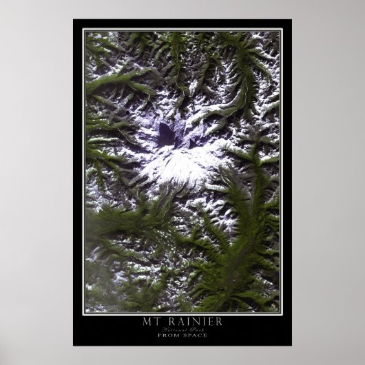 Nationaal Park Washington Satelliet Poster (Voorkant)