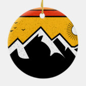  Nationaal Park Washington Souvenir Keramisch Ornament (Achterkant)