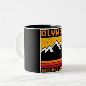  Nationaal Park Washington Souvenir Tweekleurige Koffiemok (Voorkant links)