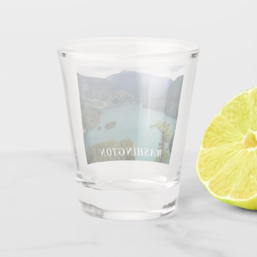 Nationaal park Washington State North Cascades Shot Glas (Achterkant)