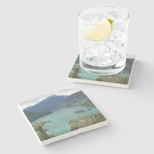 Nationaal park Washington State North Cascades Stenen Onderzetter (Zijkant)