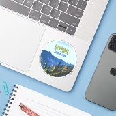 Nationaal Park Washington  Sticker (Laptop met iPhone)