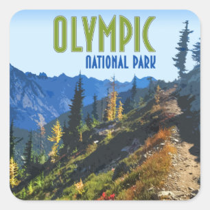 Nationaal Park Washington  Vierkante Sticker