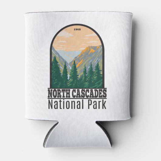 Nationaal park Washington Vintage Noord-Cascades Blikjeskoeler (Voorkant)