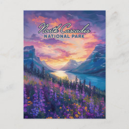 Nationaal park Washington Vintage Noord-Cascades Briefkaart